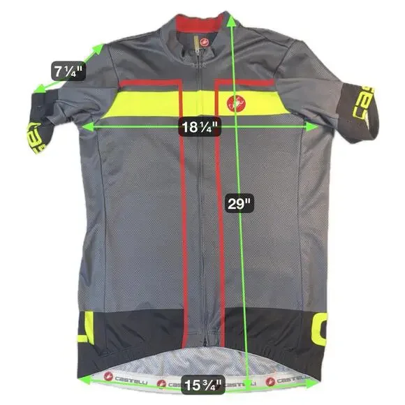 Castelli Velocissimo Jersey Gray Short Sleeve Mens Size Large - Picture 4 of 5